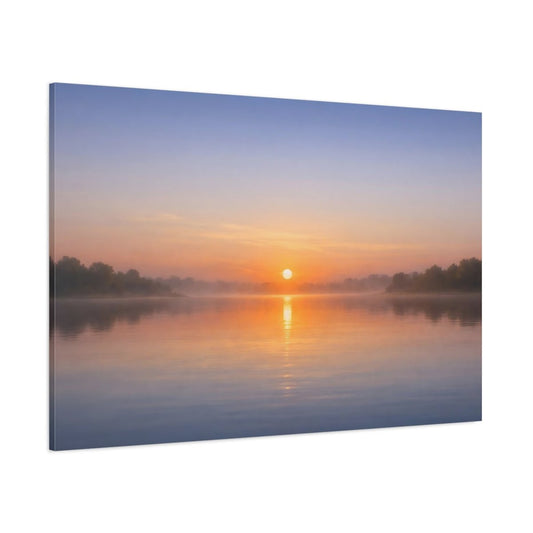 Nature Sunrise Orange And Blue - Canvas Wall Art Print - YesArtYes