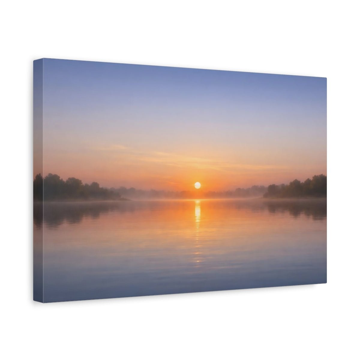 Nature Sunrise Orange And Blue - Canvas Wall Art Print - YesArtYes