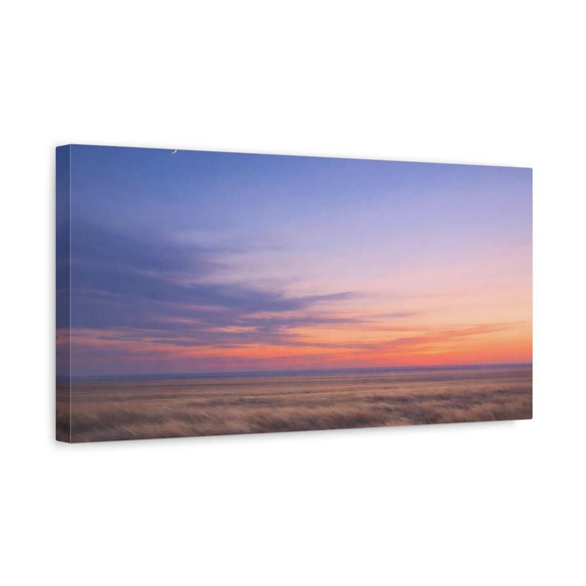 Nature Sunset Field Prairie Landscape - Canvas Wall Art Print - YesArtYes