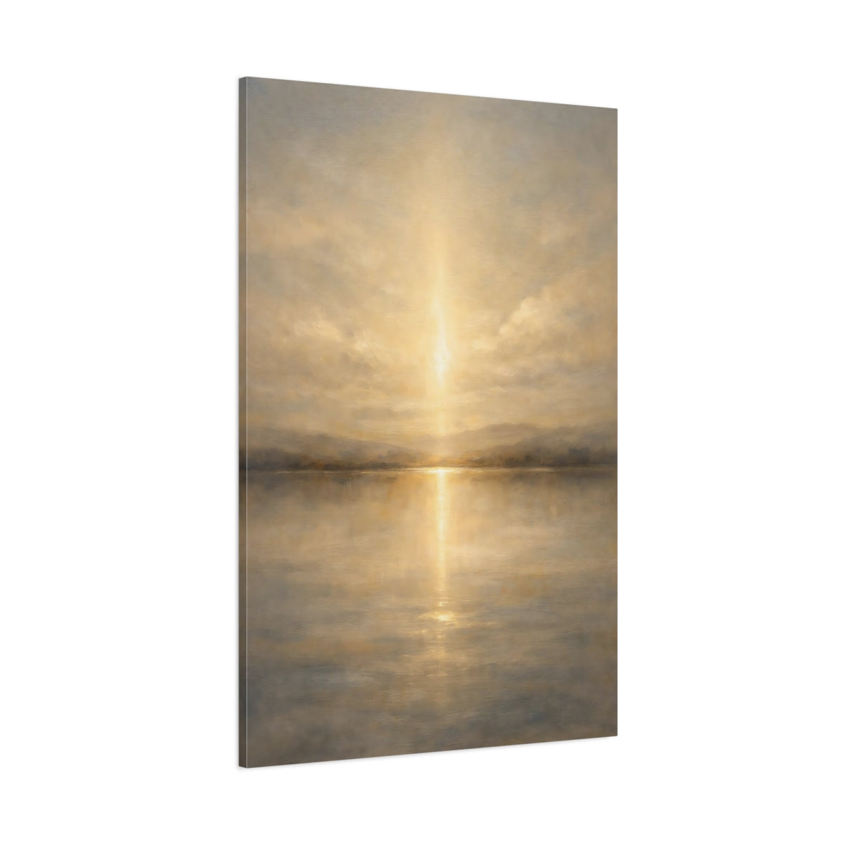 Main Mockup. Nature Sunset Golden Sunset shown as stretched canvas wall art