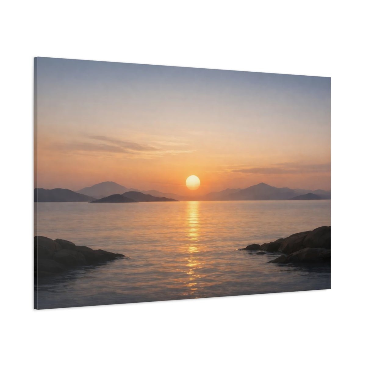 Nature Sunset Orange - Canvas Wall Art Print - YesArtYes