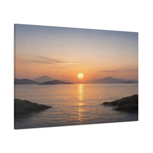 Nature Sunset Orange - Canvas Wall Art Print - YesArtYes