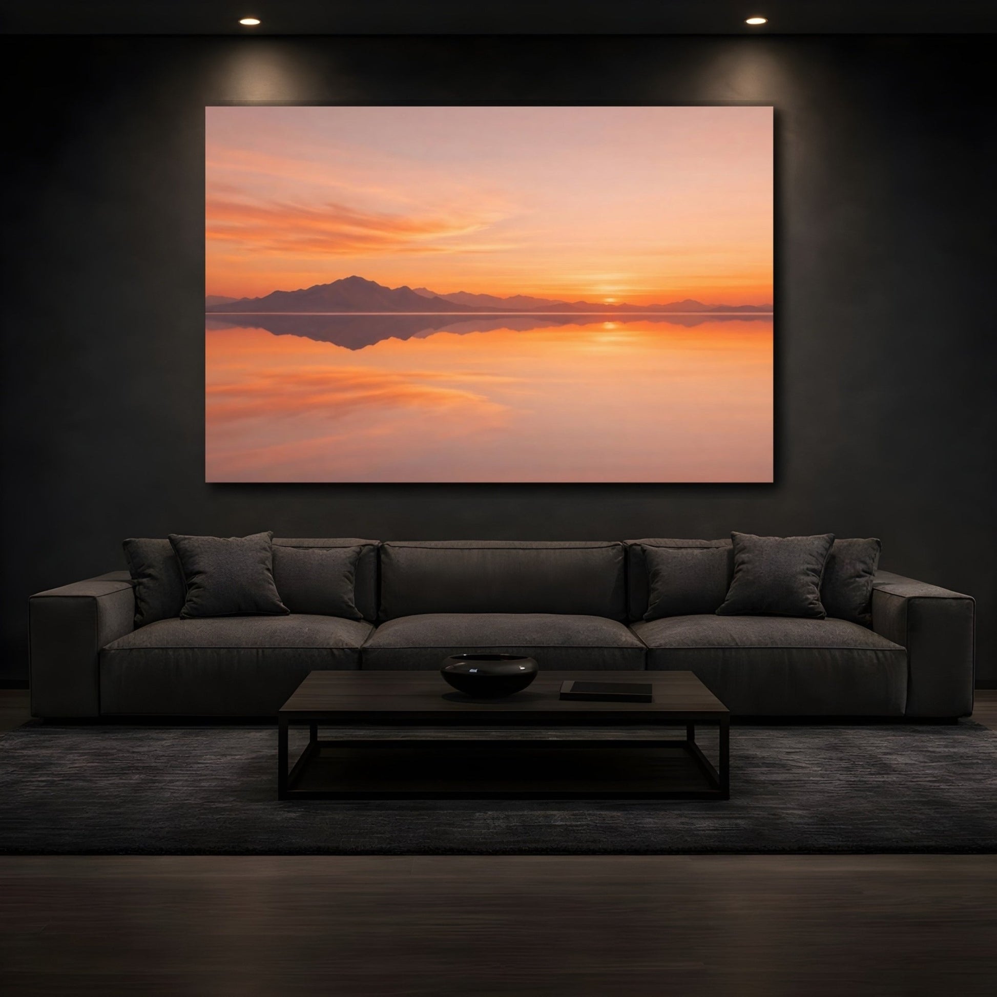 Nature Sunset Orange - Canvas Wall Art Print - YesArtYes
