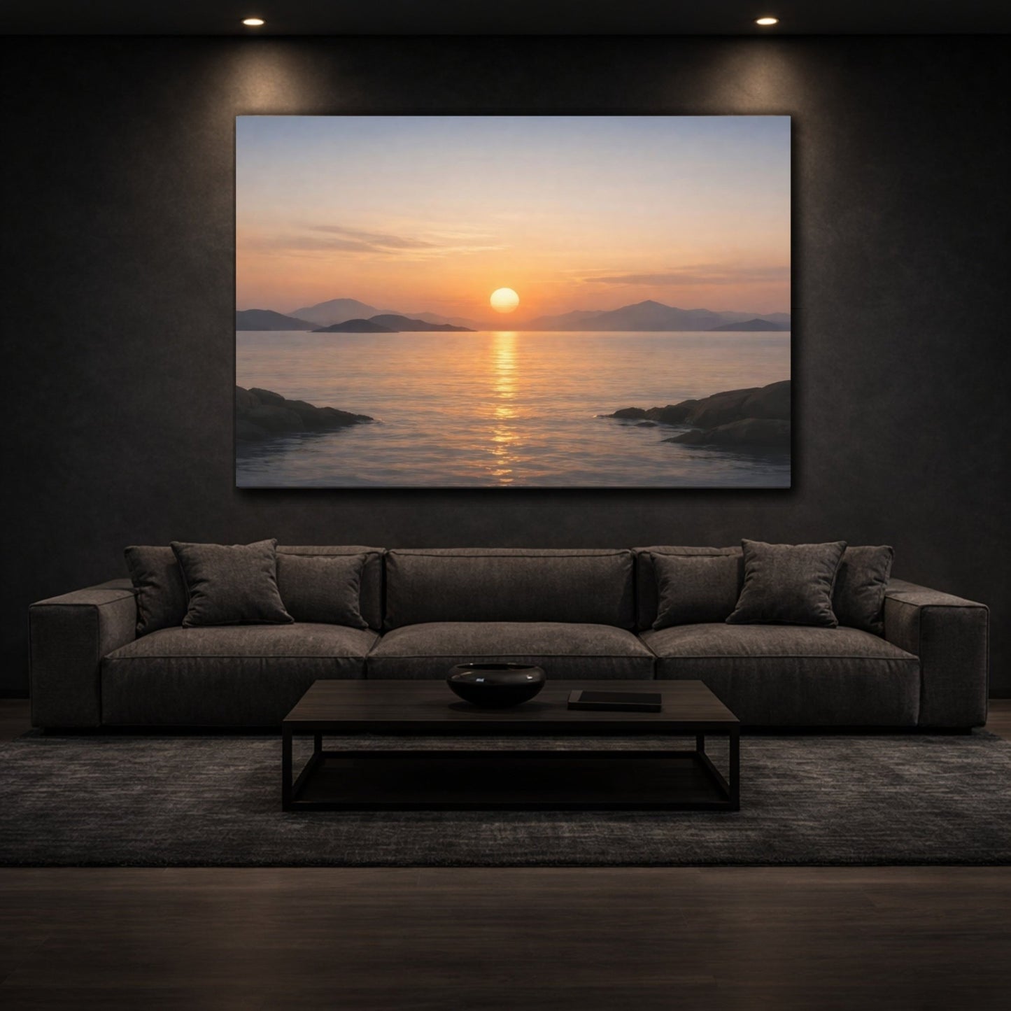 Nature Sunset Orange - Canvas Wall Art Print - YesArtYes