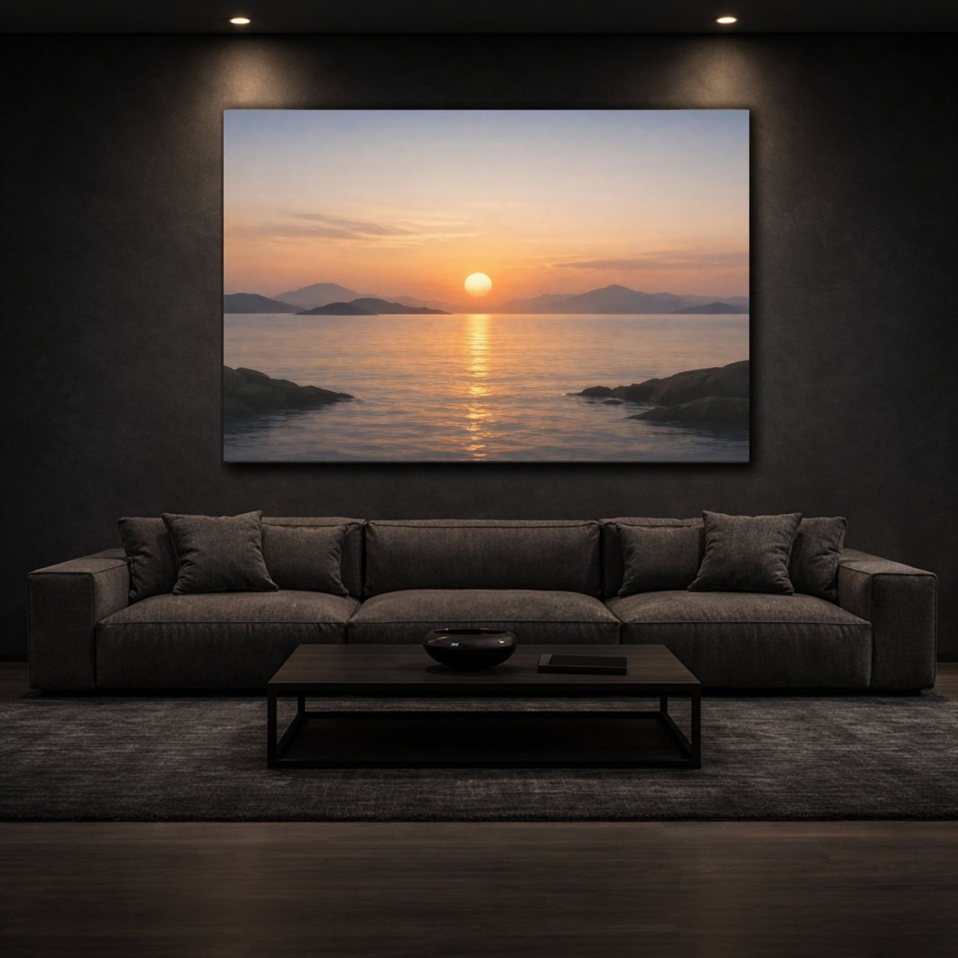 Nature Sunset Orange - Canvas Wall Art Print - YesArtYes