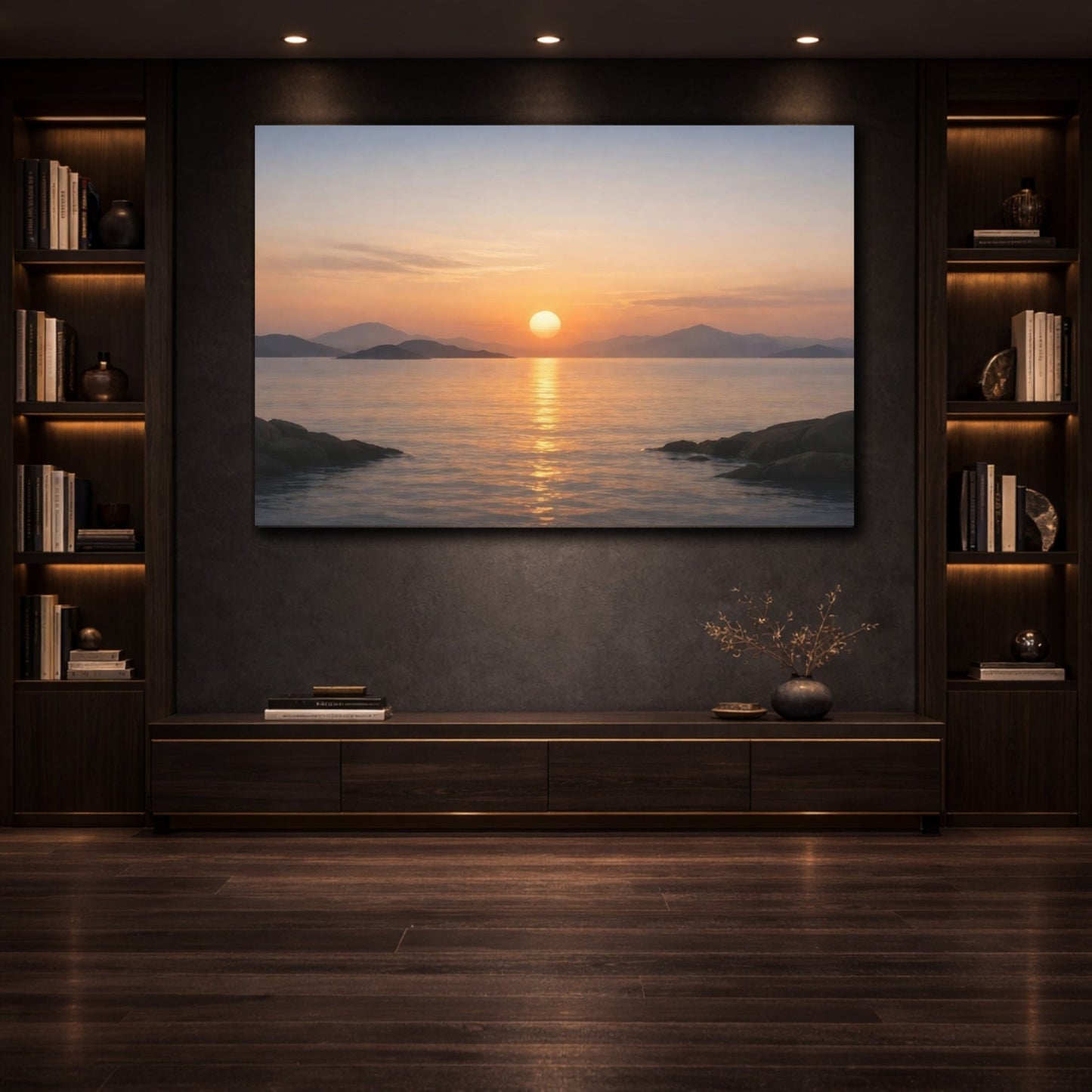 Nature Sunset Orange - Canvas Wall Art Print - YesArtYes