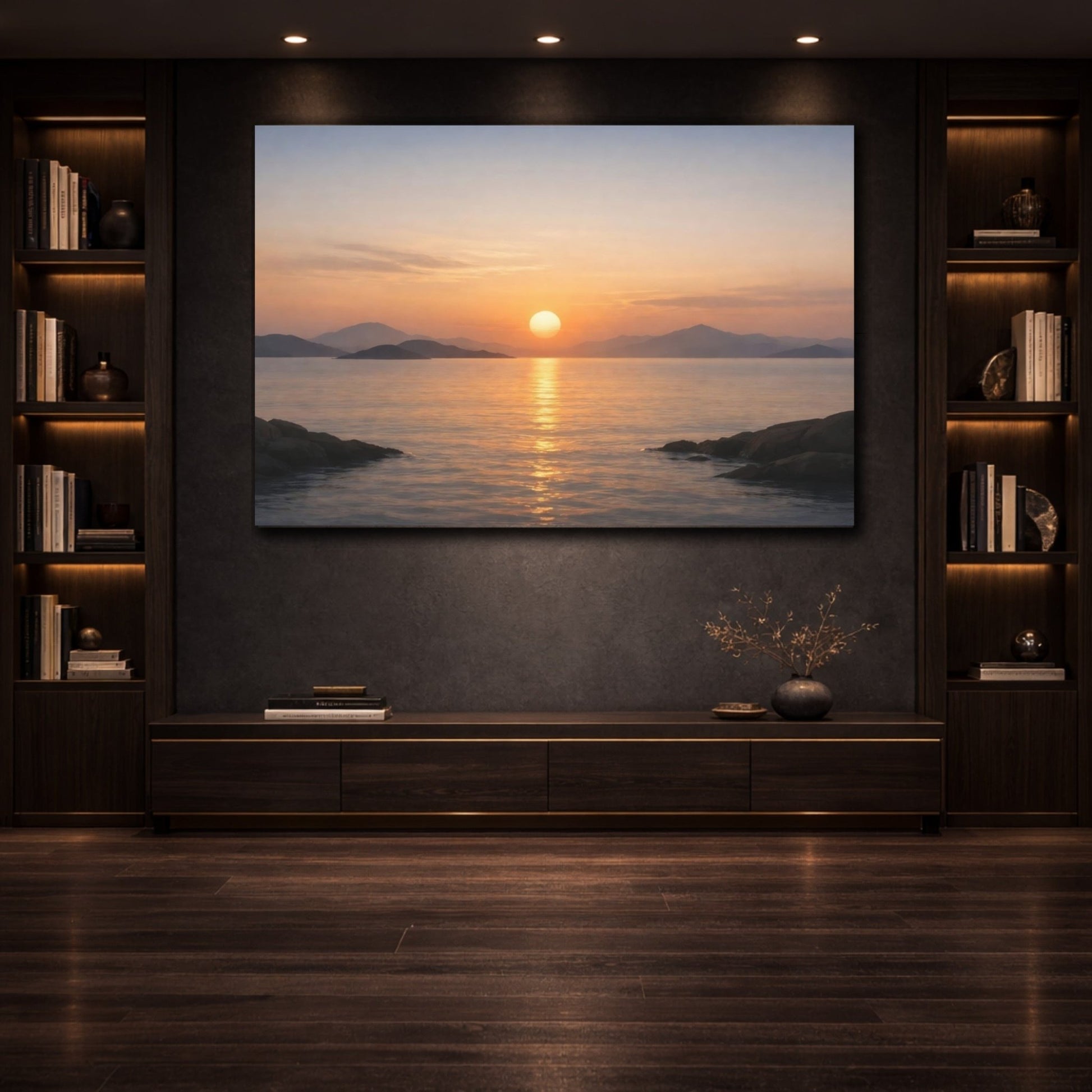 Nature Sunset Orange - Canvas Wall Art Print - YesArtYes