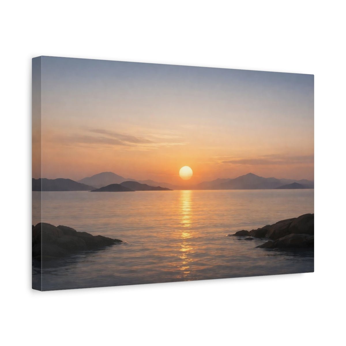 Nature Sunset Orange - Canvas Wall Art Print - YesArtYes
