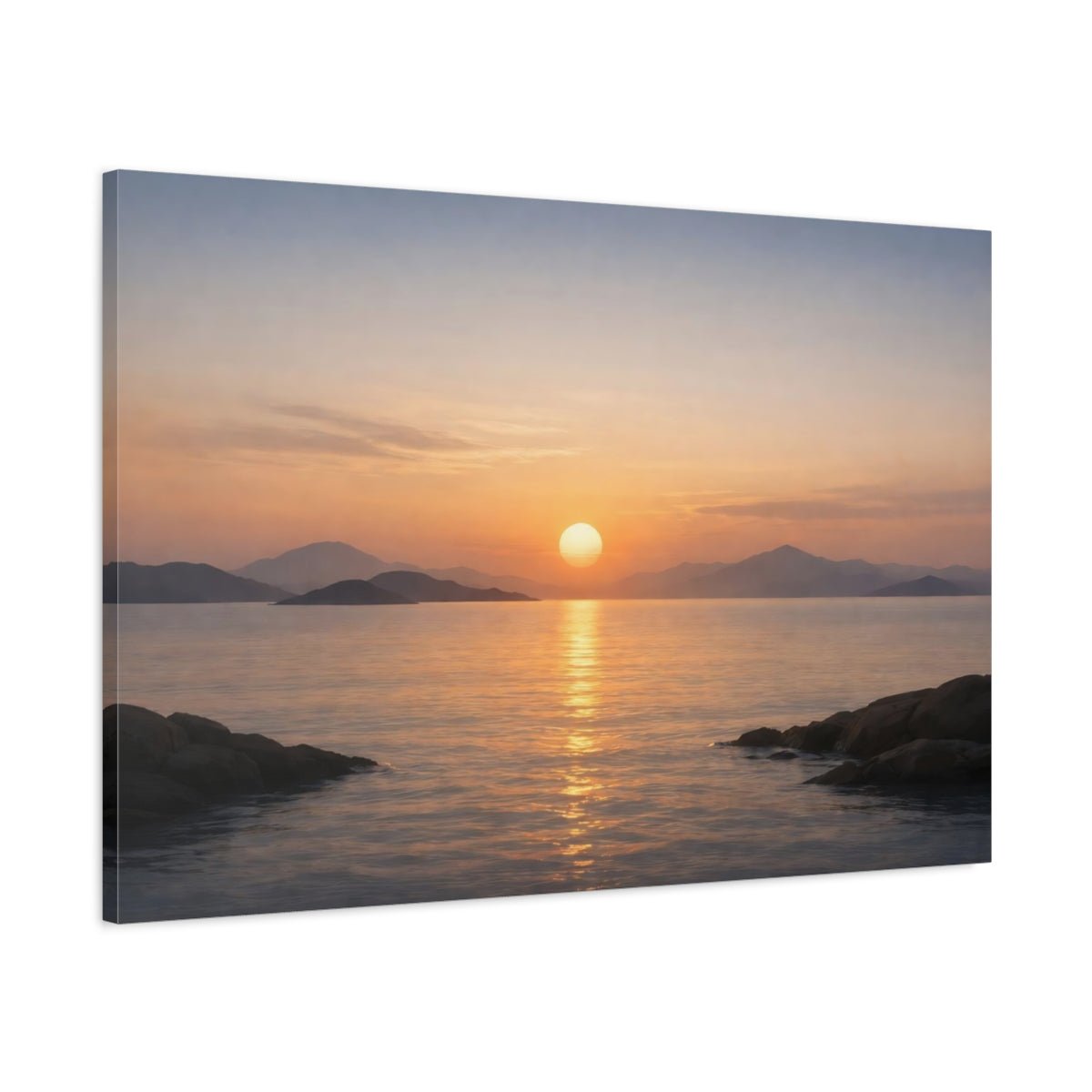 Nature Sunset Orange - Canvas Wall Art Print - YesArtYes