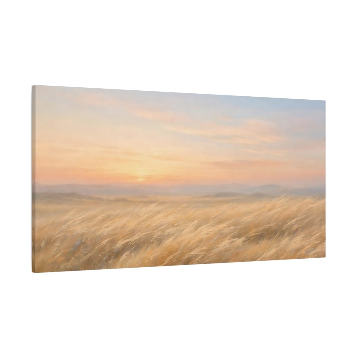 Nature Tall Grass Golden Field - Canvas Wall Art Print - YesArtYes