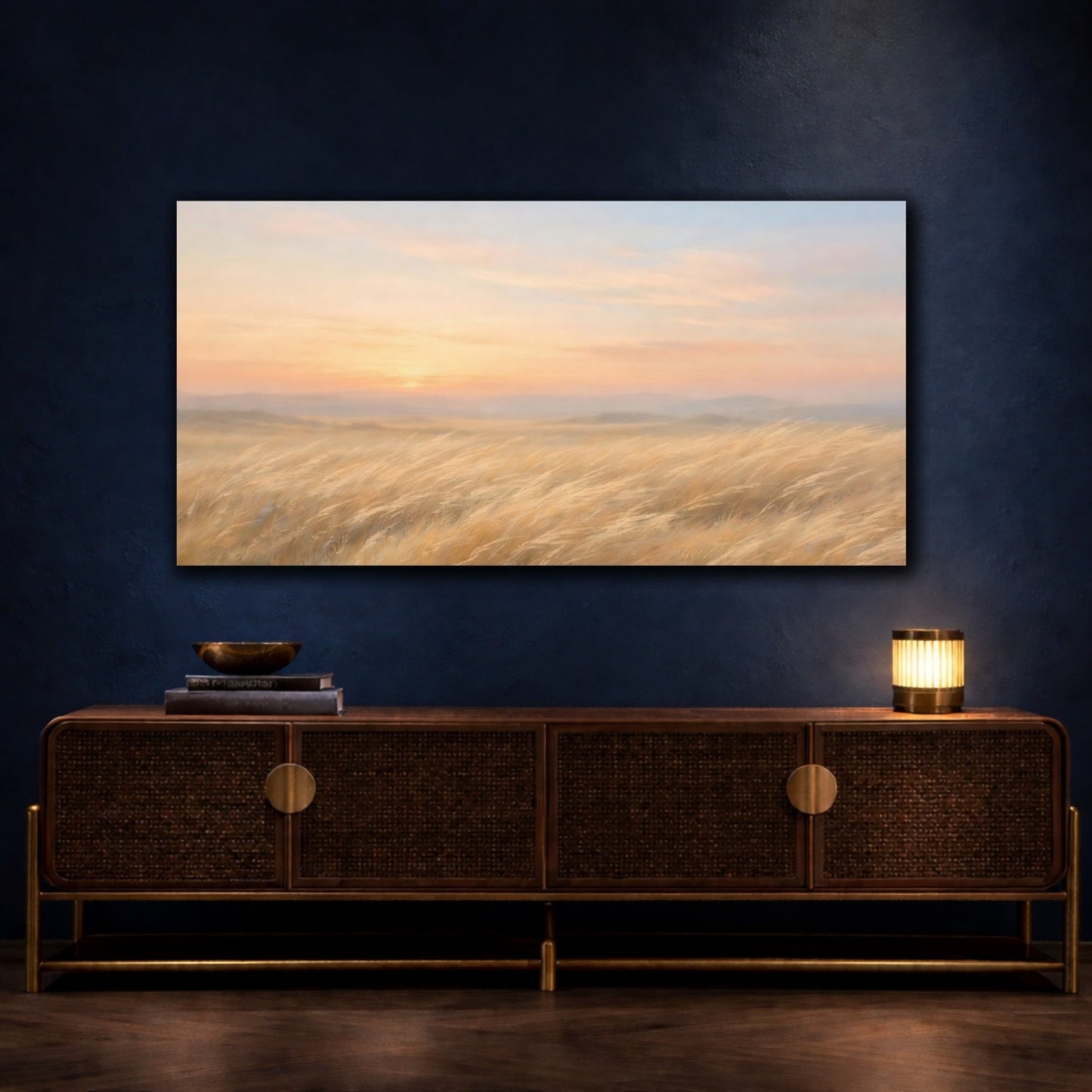 Nature Tall Grass Golden Field - Canvas Wall Art Print - YesArtYes