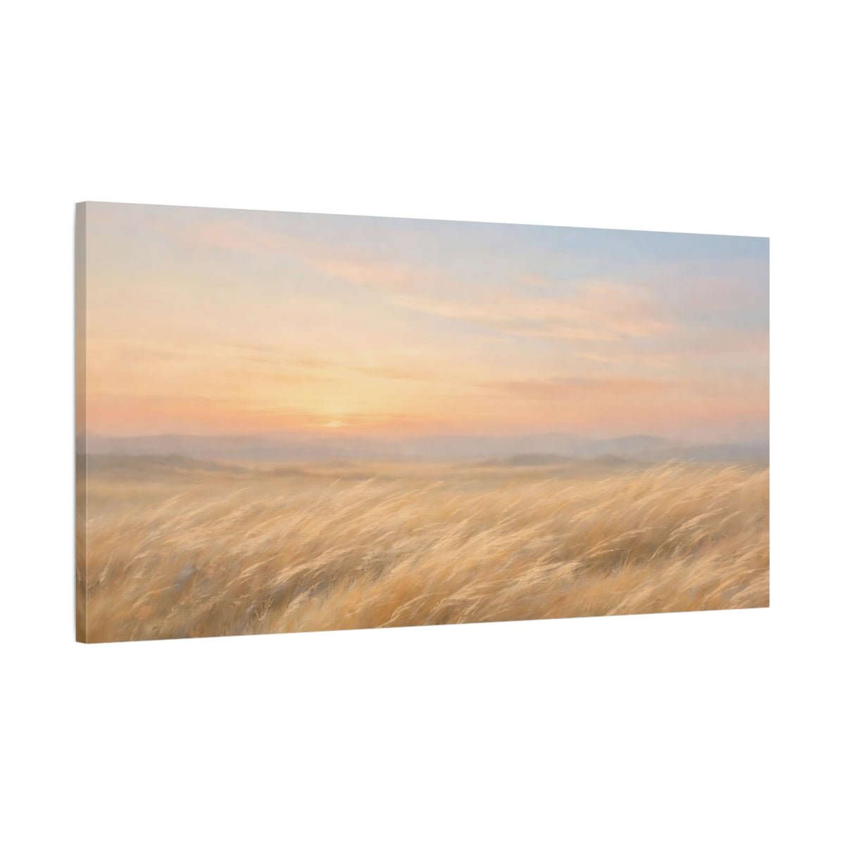 Nature Tall Grass Golden Field - Canvas Wall Art Print - YesArtYes