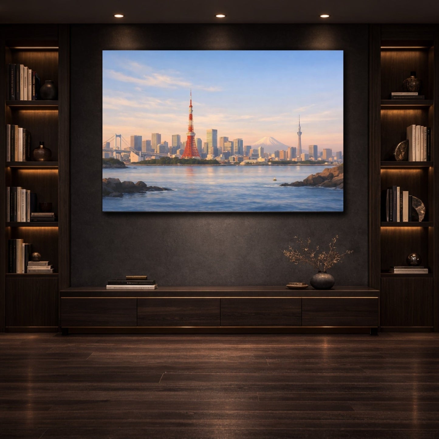 Nature Tokyo Cityscape Sunrise View - Canvas Wall Art Print - YesArtYes