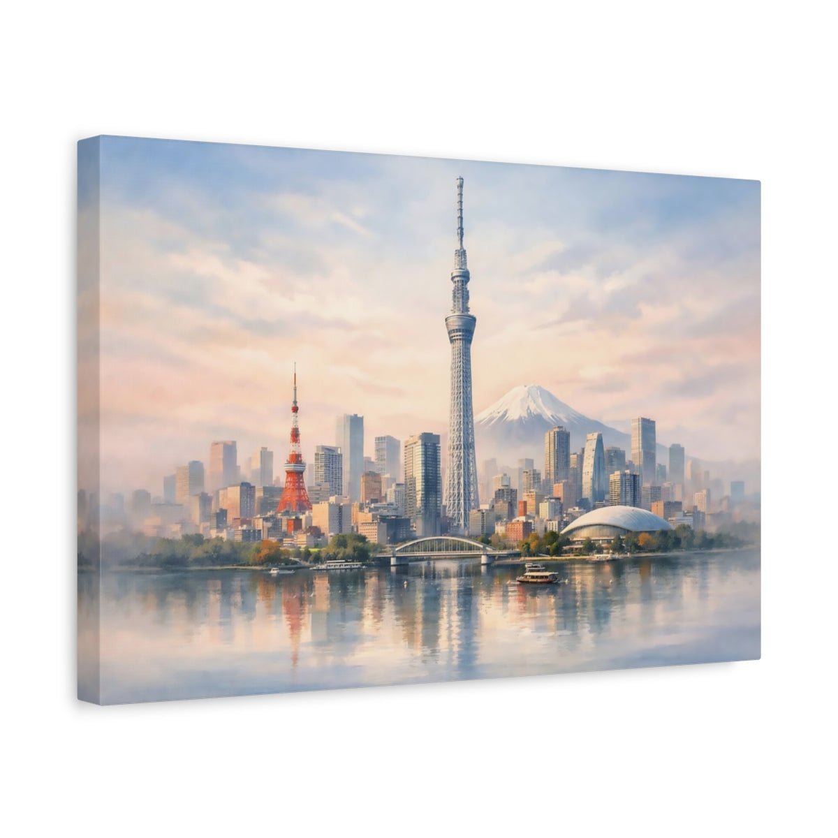 Nature Tokyo Skyline Cityscape Art - Canvas Wall Art Print - YesArtYes