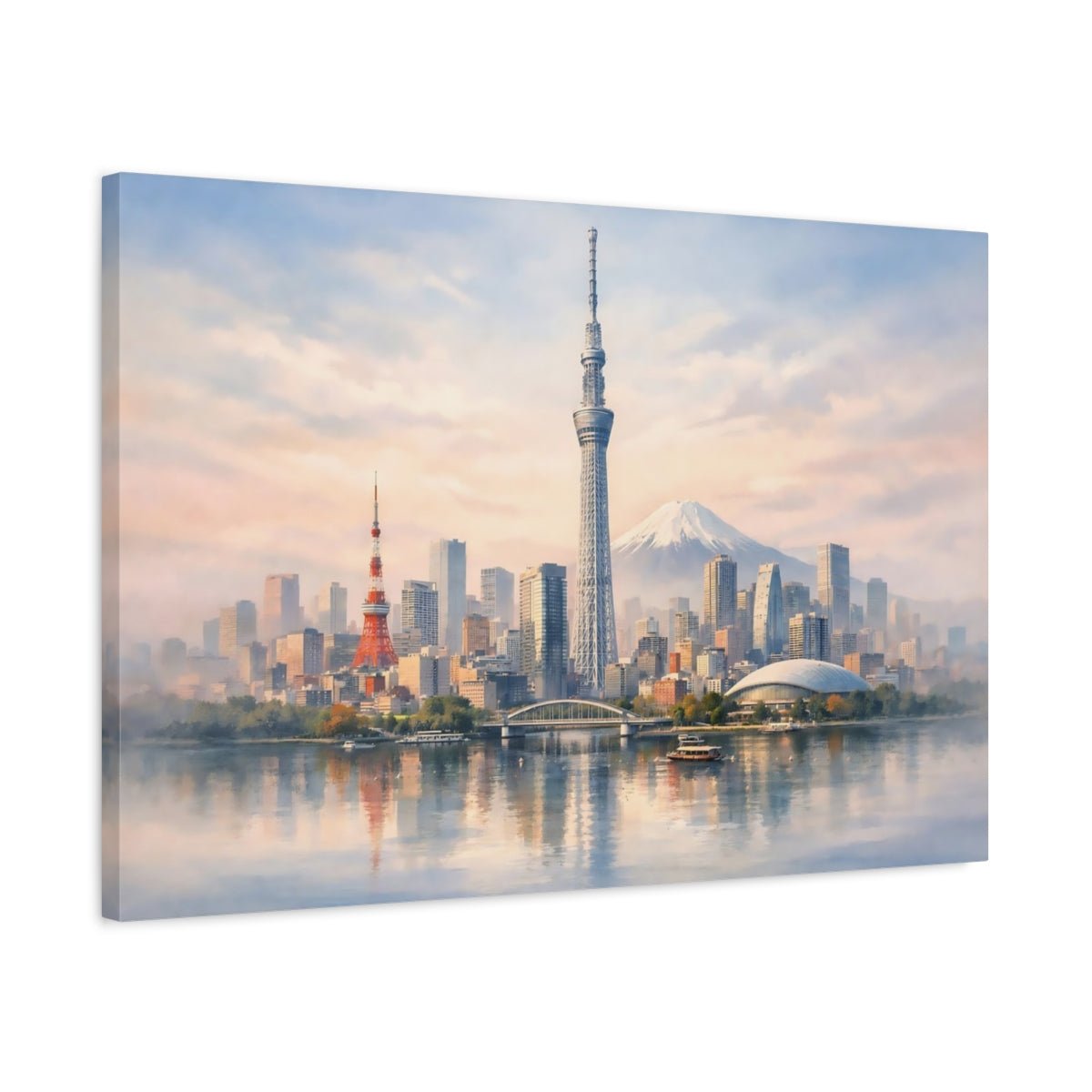 Nature Tokyo Skyline Cityscape Art - Canvas Wall Art Print - YesArtYes