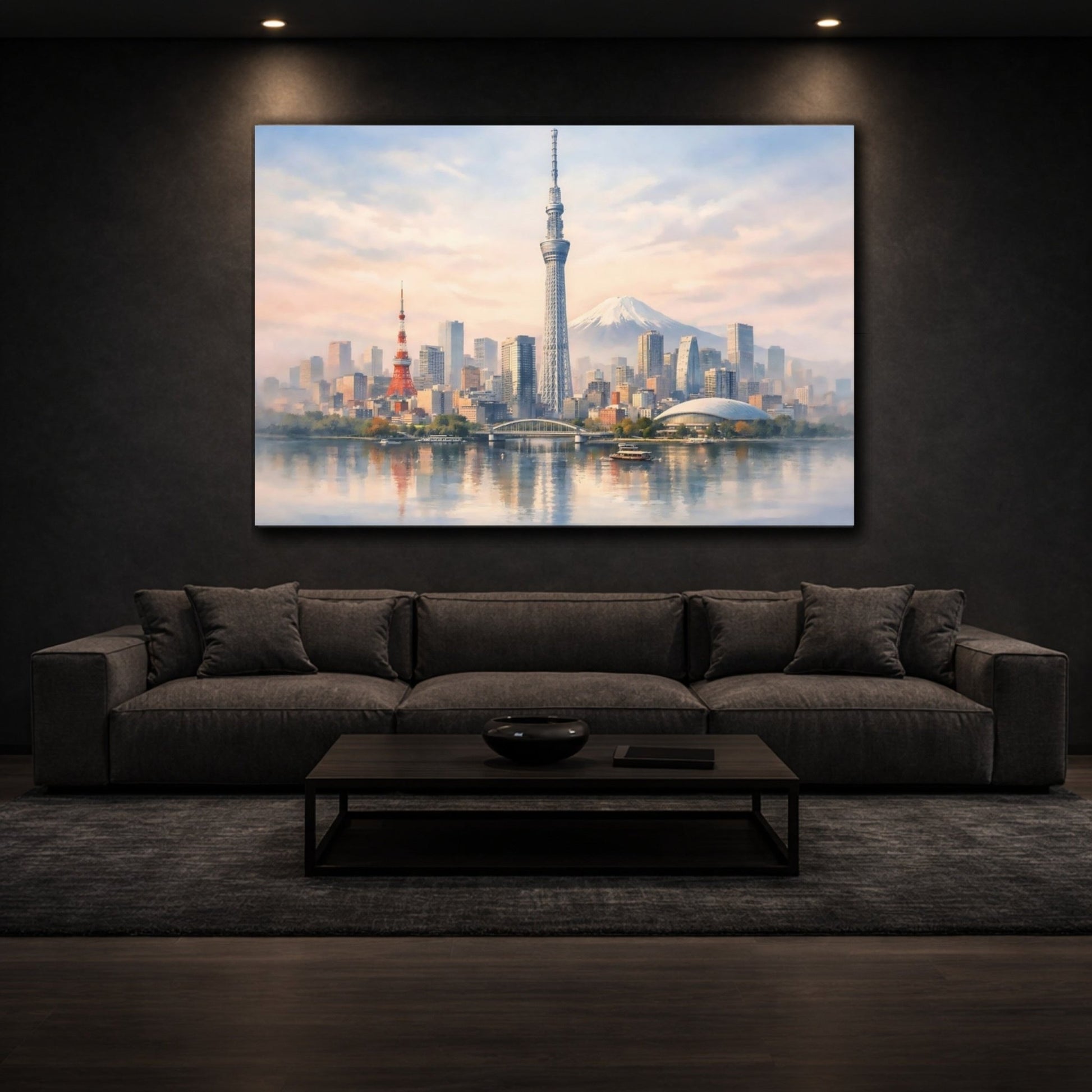 Nature Tokyo Skyline Cityscape Art - Canvas Wall Art Print - YesArtYes