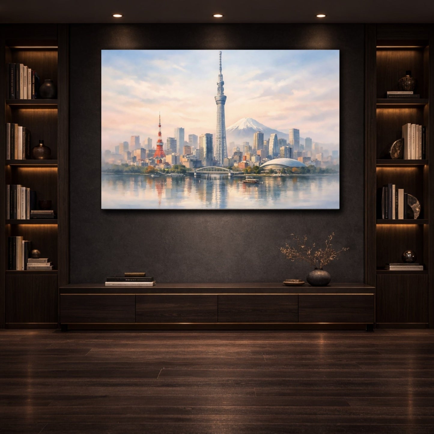 Nature Tokyo Skyline Cityscape Art - Canvas Wall Art Print - YesArtYes