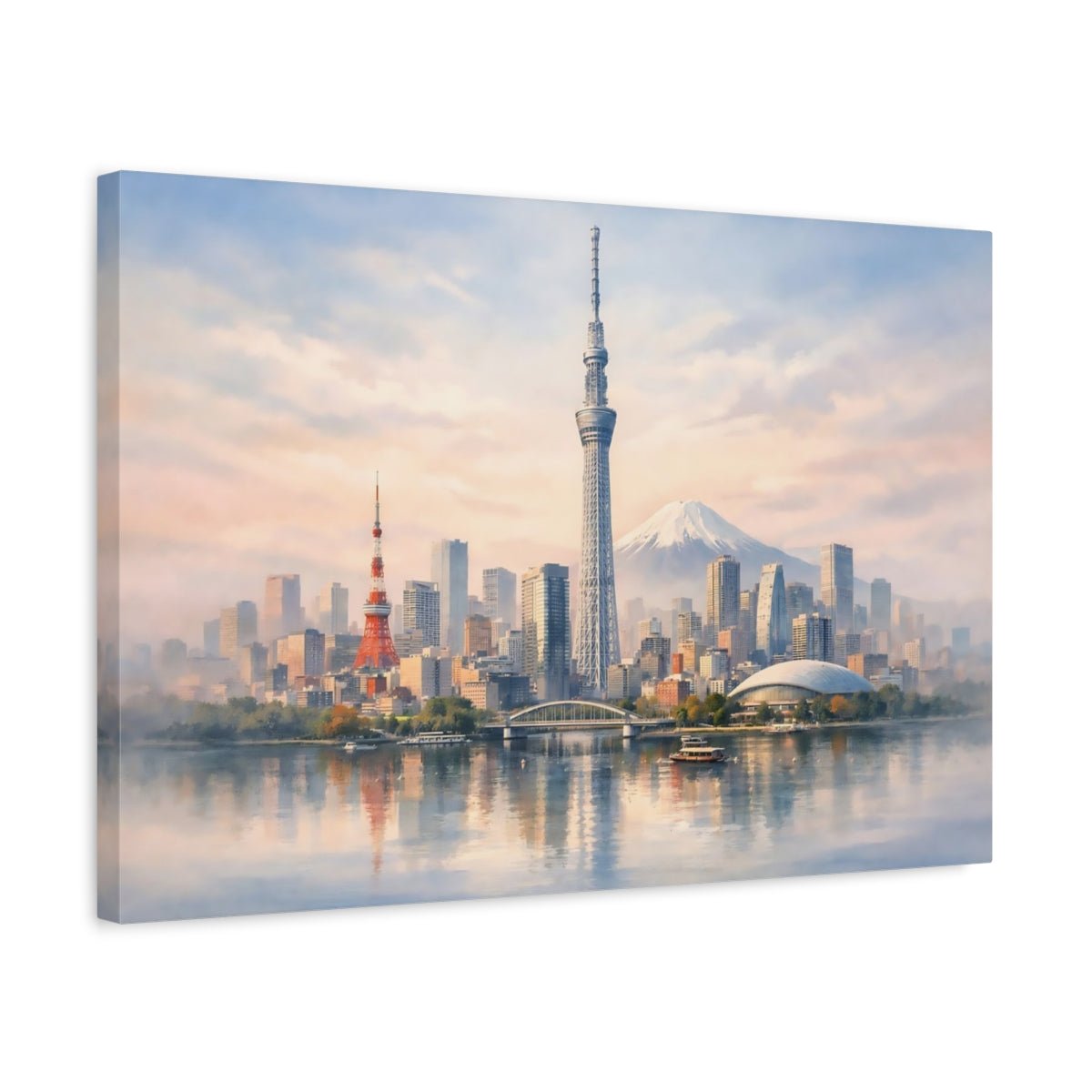 Nature Tokyo Skyline Cityscape Art - Canvas Wall Art Print - YesArtYes