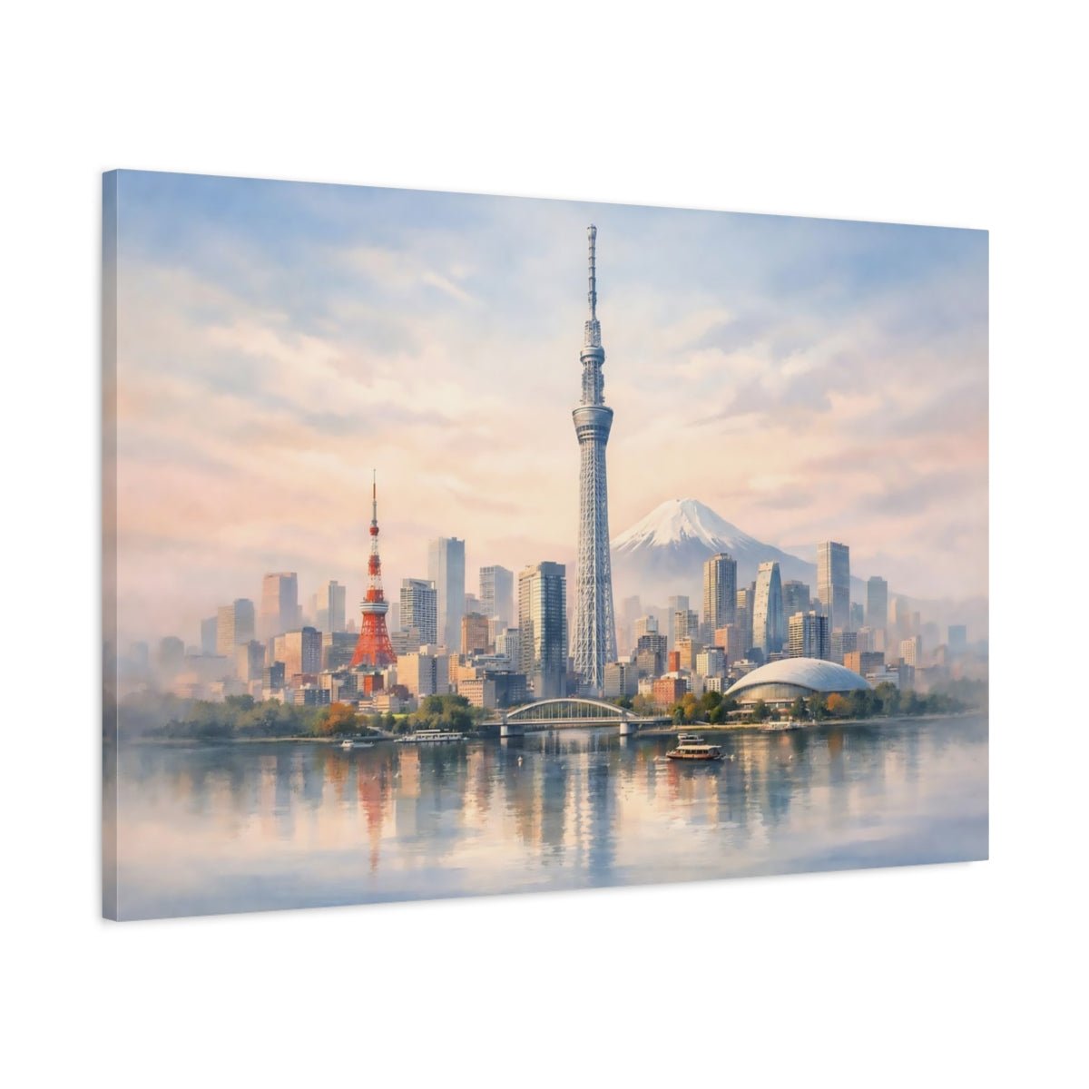Nature Tokyo Skyline Cityscape Art - Canvas Wall Art Print - YesArtYes