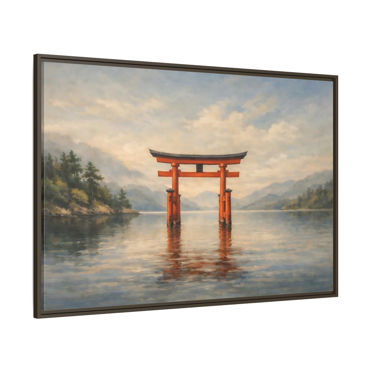 Main Mockup. Nature Torii Gate Red Torii Gate shown as stretched canvas wall art