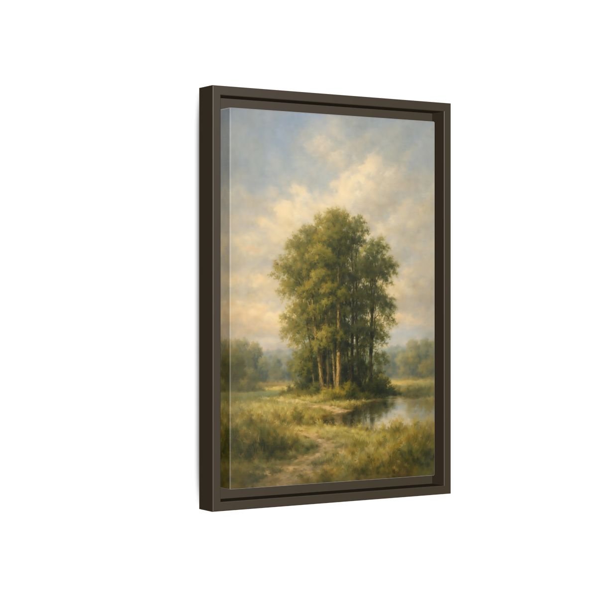 Nature Trees Green Landscape - Framed Canvas Wall Art Print - YesArtYes