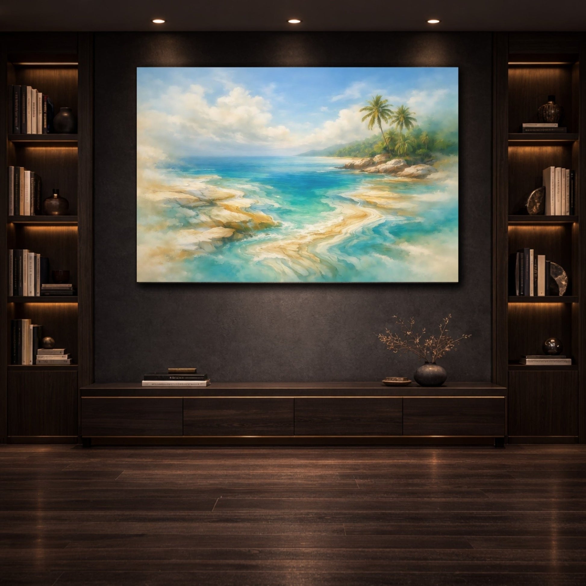Nature Tropical Beach - Canvas Wall Art Print - YesArtYes