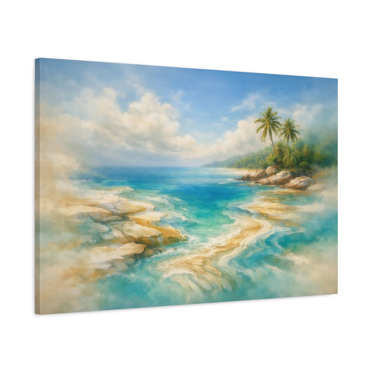 Nature Tropical Beach - Canvas Wall Art Print - YesArtYes