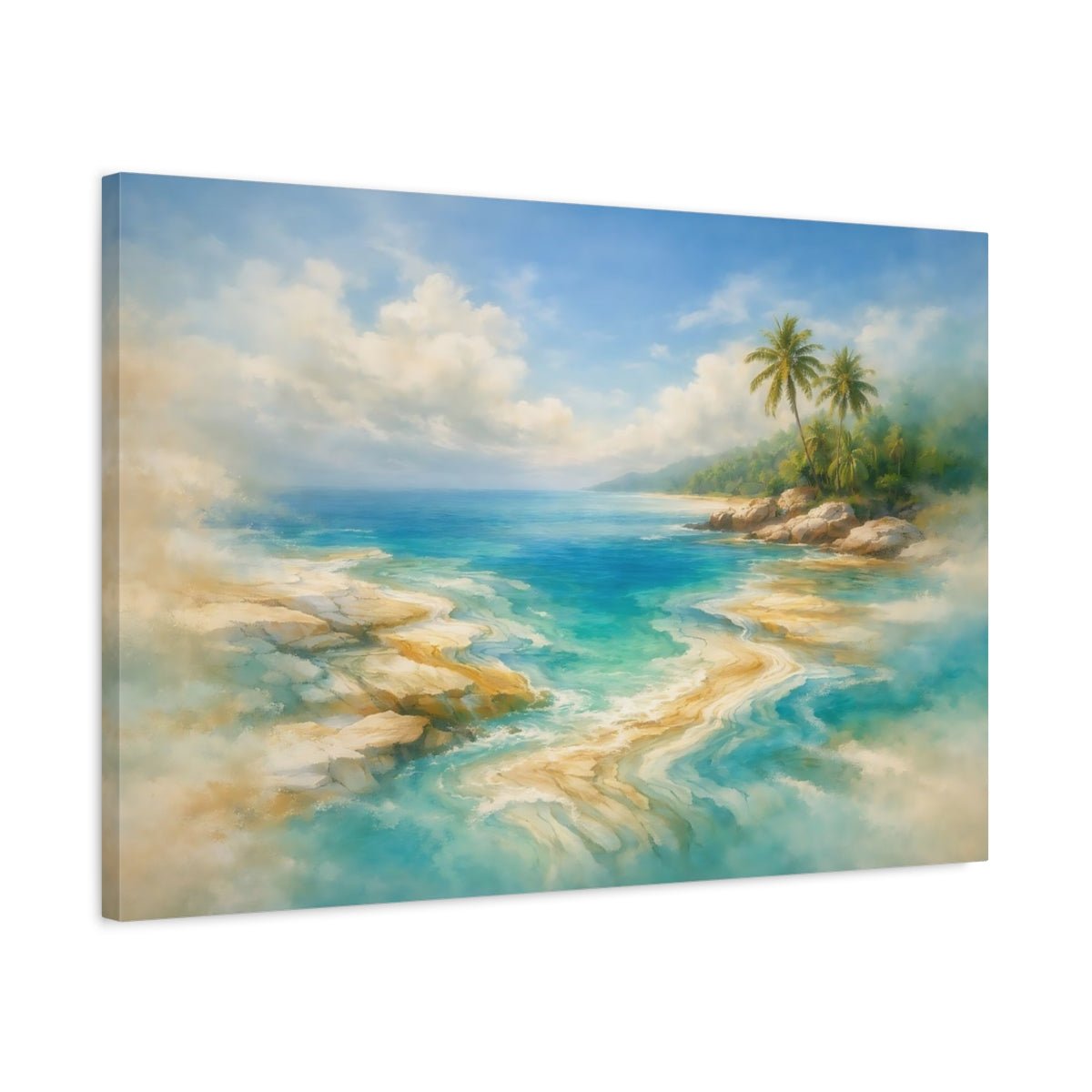 Nature Tropical Beach - Canvas Wall Art Print - YesArtYes