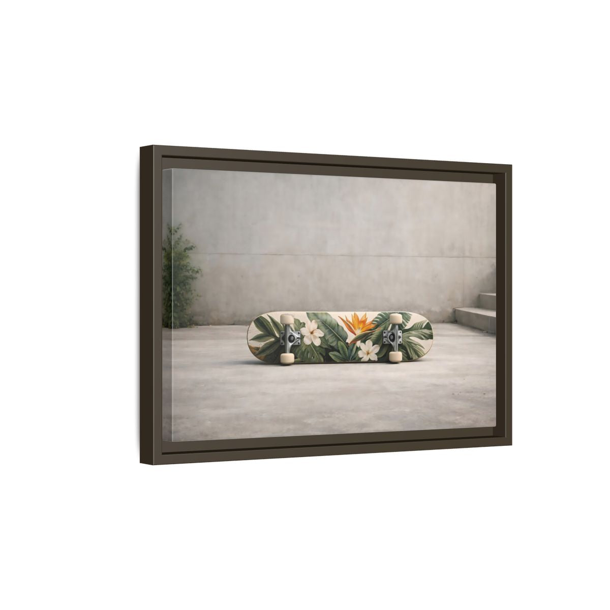 Side Mockup 5. Nature Tropical Flora Tropical Floral shown as stretched canvas wall art