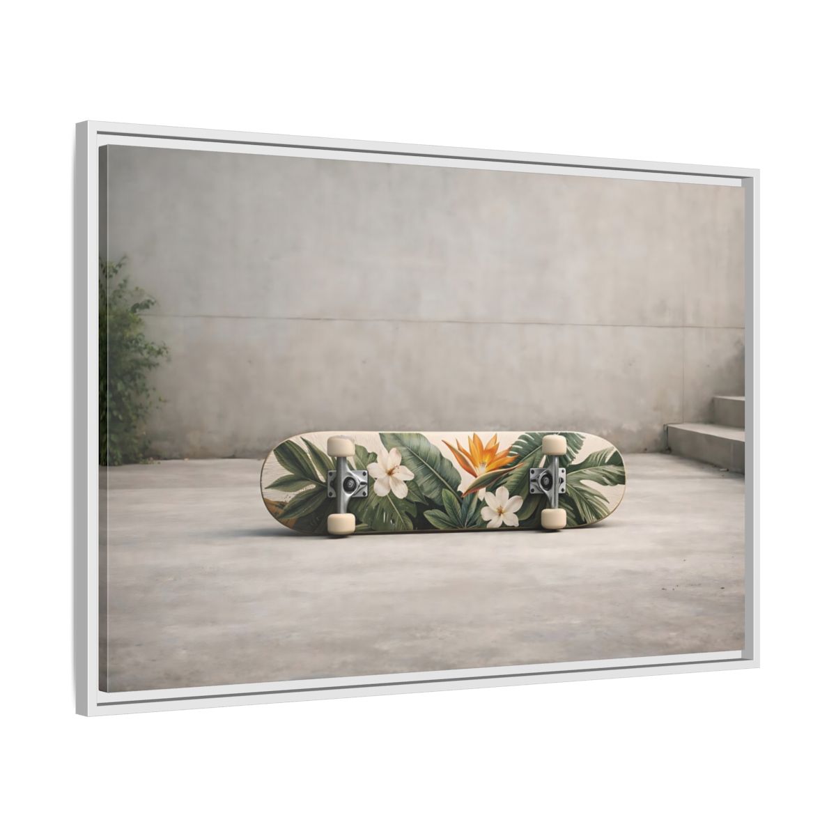 Side Mockup 8. Nature Tropical Flora Tropical Floral shown as stretched canvas wall art
