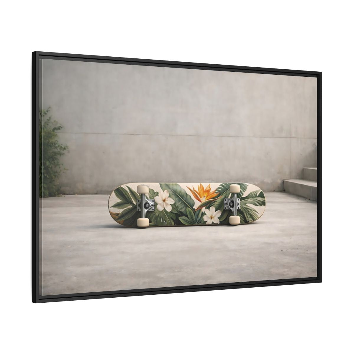 Side Mockup 12. Nature Tropical Flora Tropical Floral shown as stretched canvas wall art