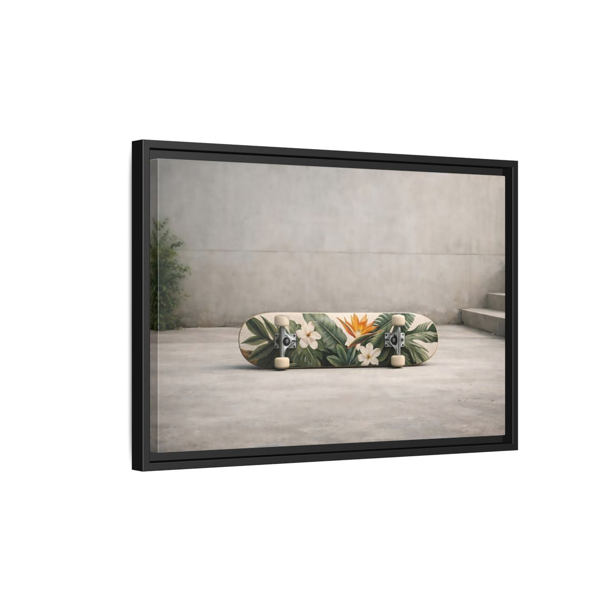 Side Mockup 3. Nature Tropical Flora Tropical Floral shown as stretched canvas wall art