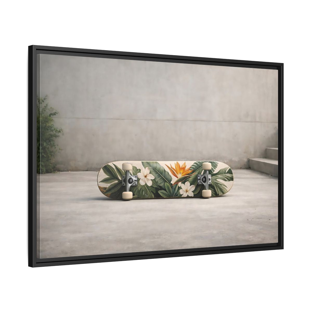 Side Mockup 13. Nature Tropical Flora Tropical Floral shown as stretched canvas wall art