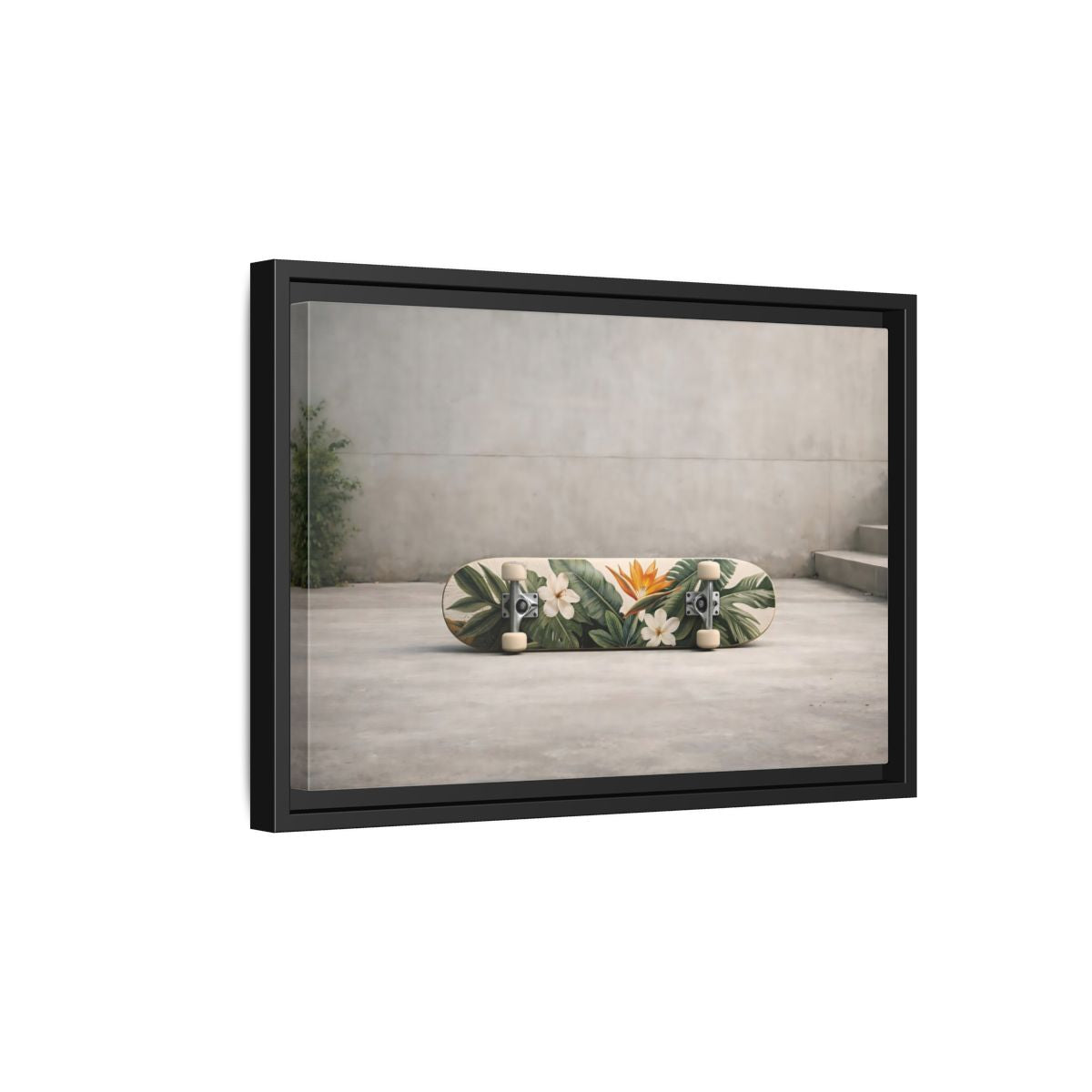 Side Mockup 6. Nature Tropical Flora Tropical Floral shown as stretched canvas wall art