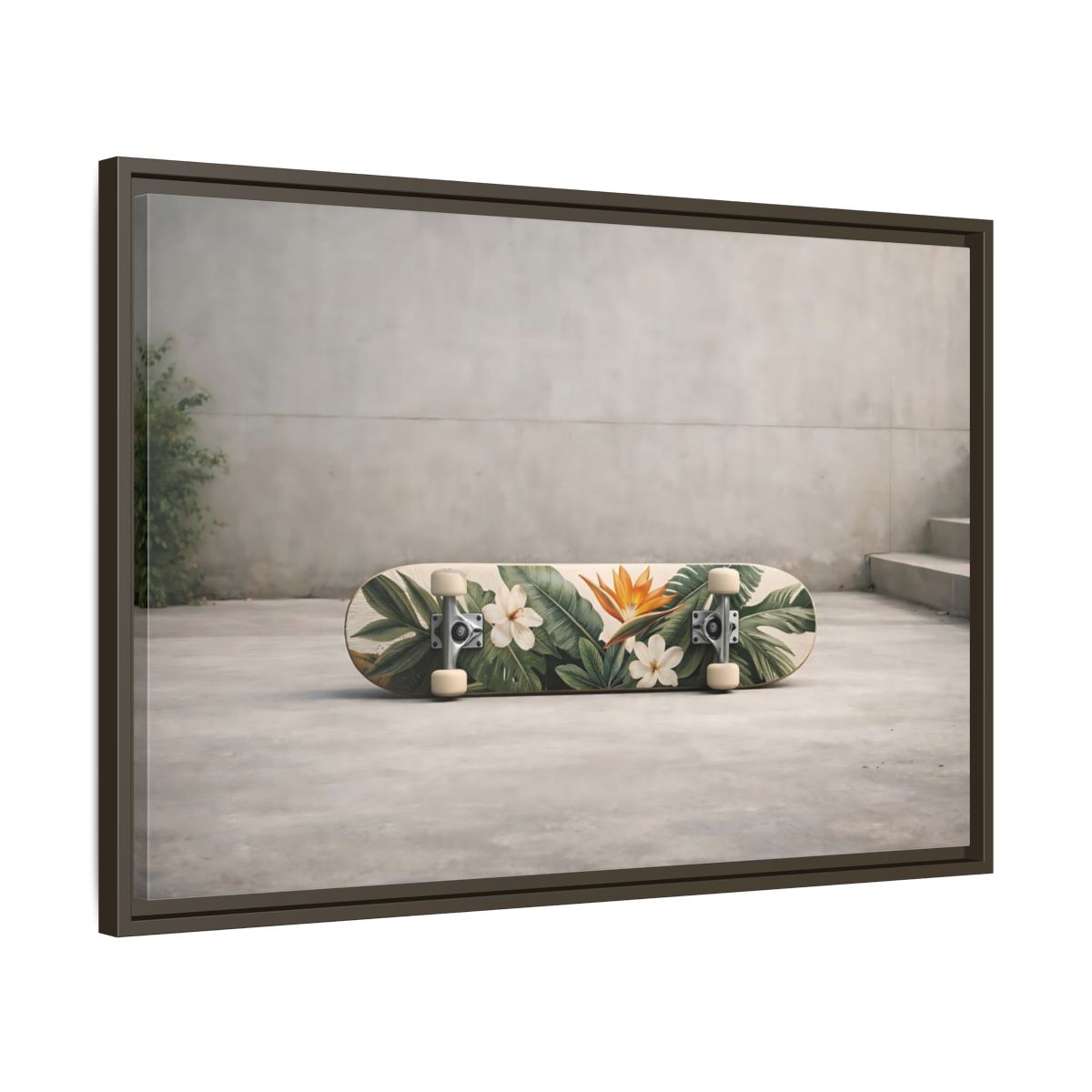 Side Mockup 11. Nature Tropical Flora Tropical Floral shown as stretched canvas wall art