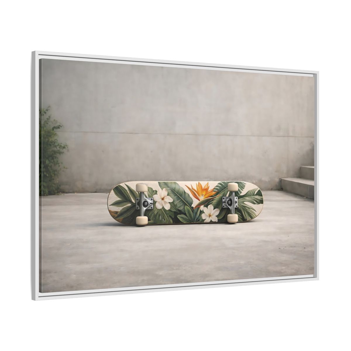 Side Mockup 7. Nature Tropical Flora Tropical Floral shown as stretched canvas wall art