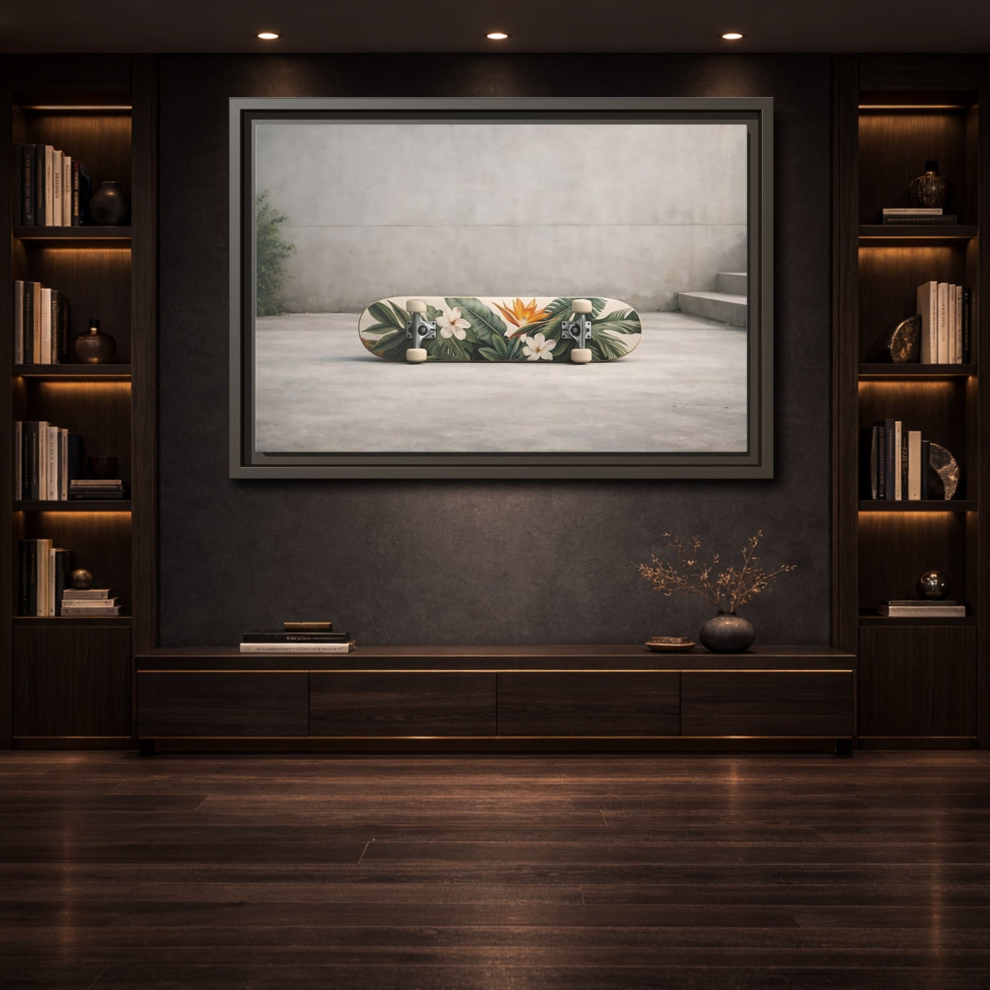 Mockup 3. Nature Tropical Flora Tropical Floral shown as stretched canvas wall art