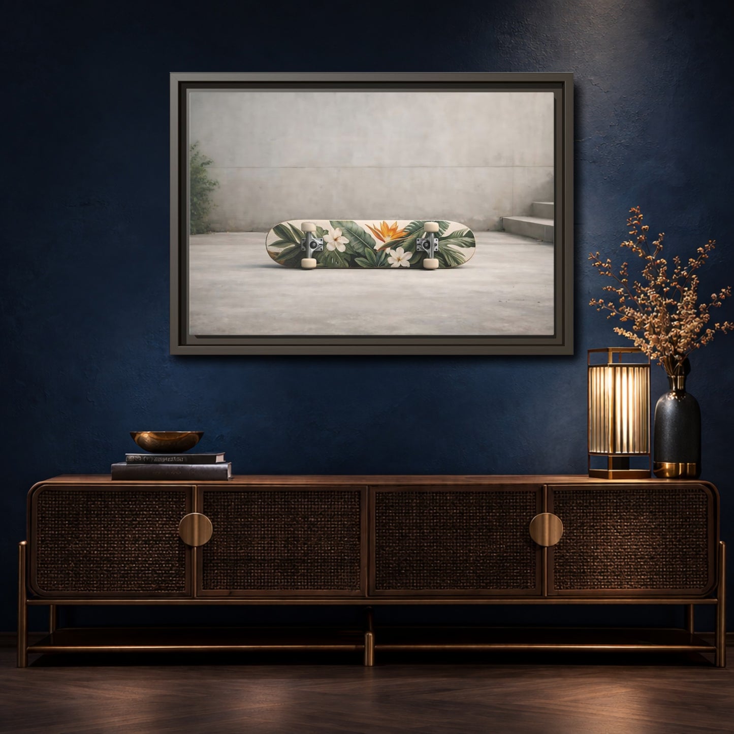 Mockup 4. Nature Tropical Flora Tropical Floral shown as stretched canvas wall art
