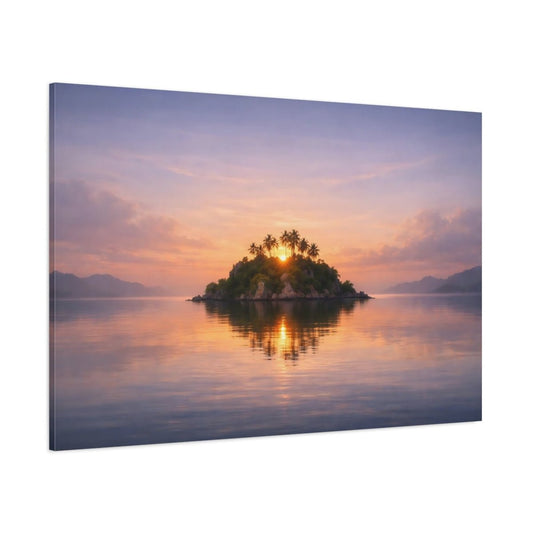 Nature Tropical Island Sunset - Canvas Wall Art Print - YesArtYes
