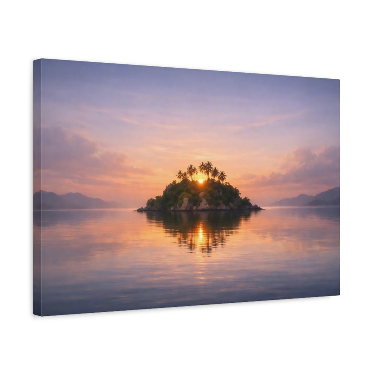 Nature Tropical Island Sunset - Canvas Wall Art Print - YesArtYes