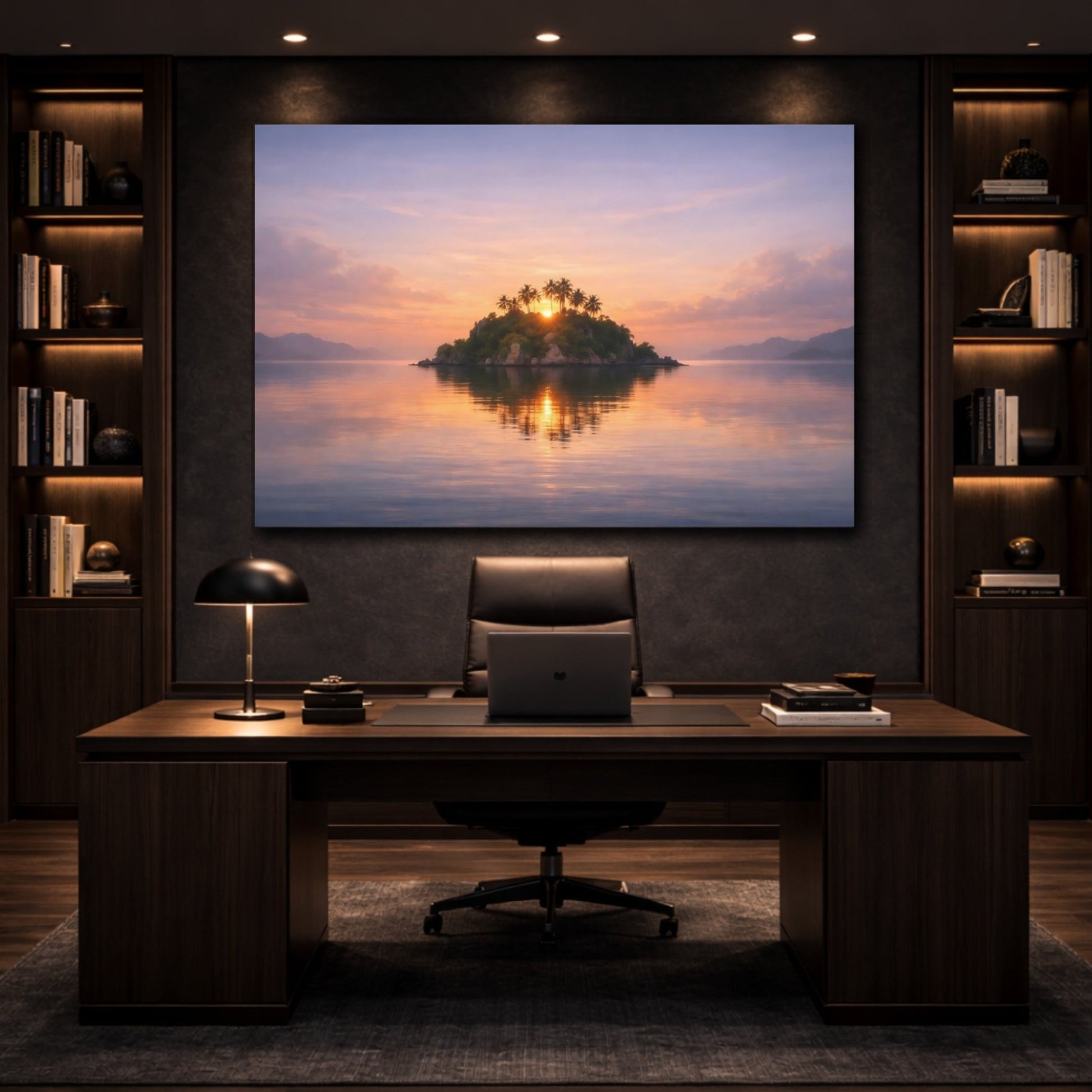 Nature Tropical Island Sunset - Canvas Wall Art Print - YesArtYes