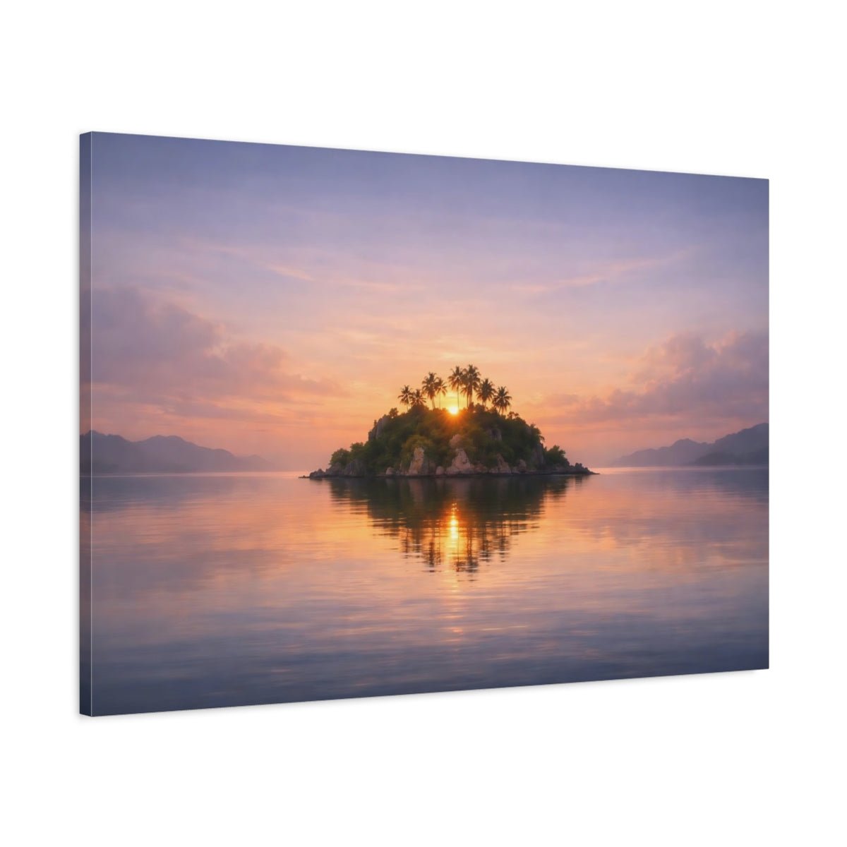 Nature Tropical Island Sunset - Canvas Wall Art Print - YesArtYes