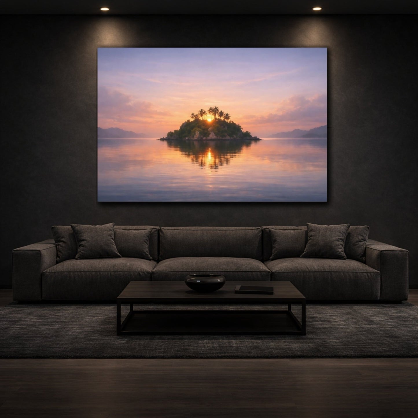 Nature Tropical Island Sunset - Canvas Wall Art Print - YesArtYes