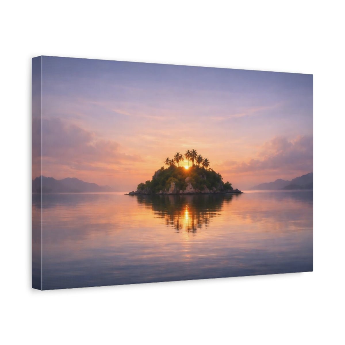 Nature Tropical Island Sunset - Canvas Wall Art Print - YesArtYes