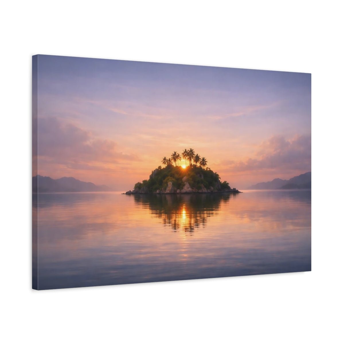 Nature Tropical Island Sunset - Canvas Wall Art Print - YesArtYes