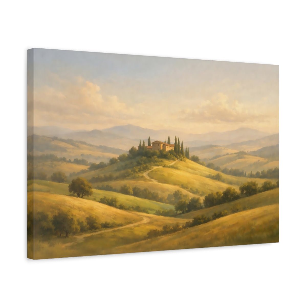 Nature Tuscan Farmhouse Landscape - Canvas Wall Art Print - YesArtYes