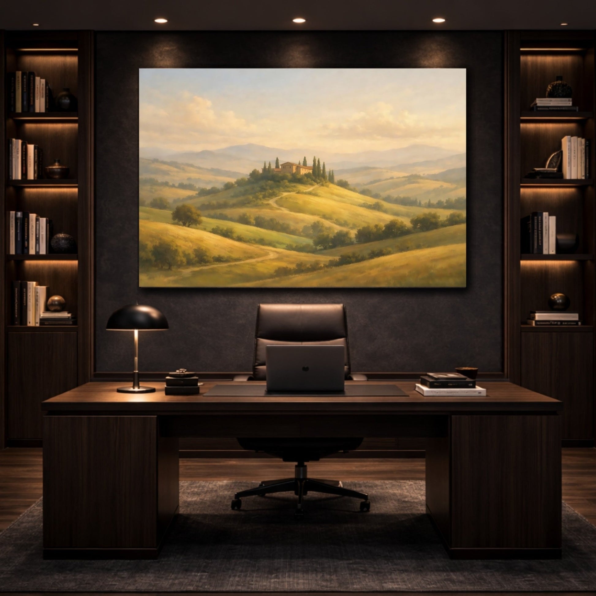 Nature Tuscan Farmhouse Landscape - Canvas Wall Art Print - YesArtYes