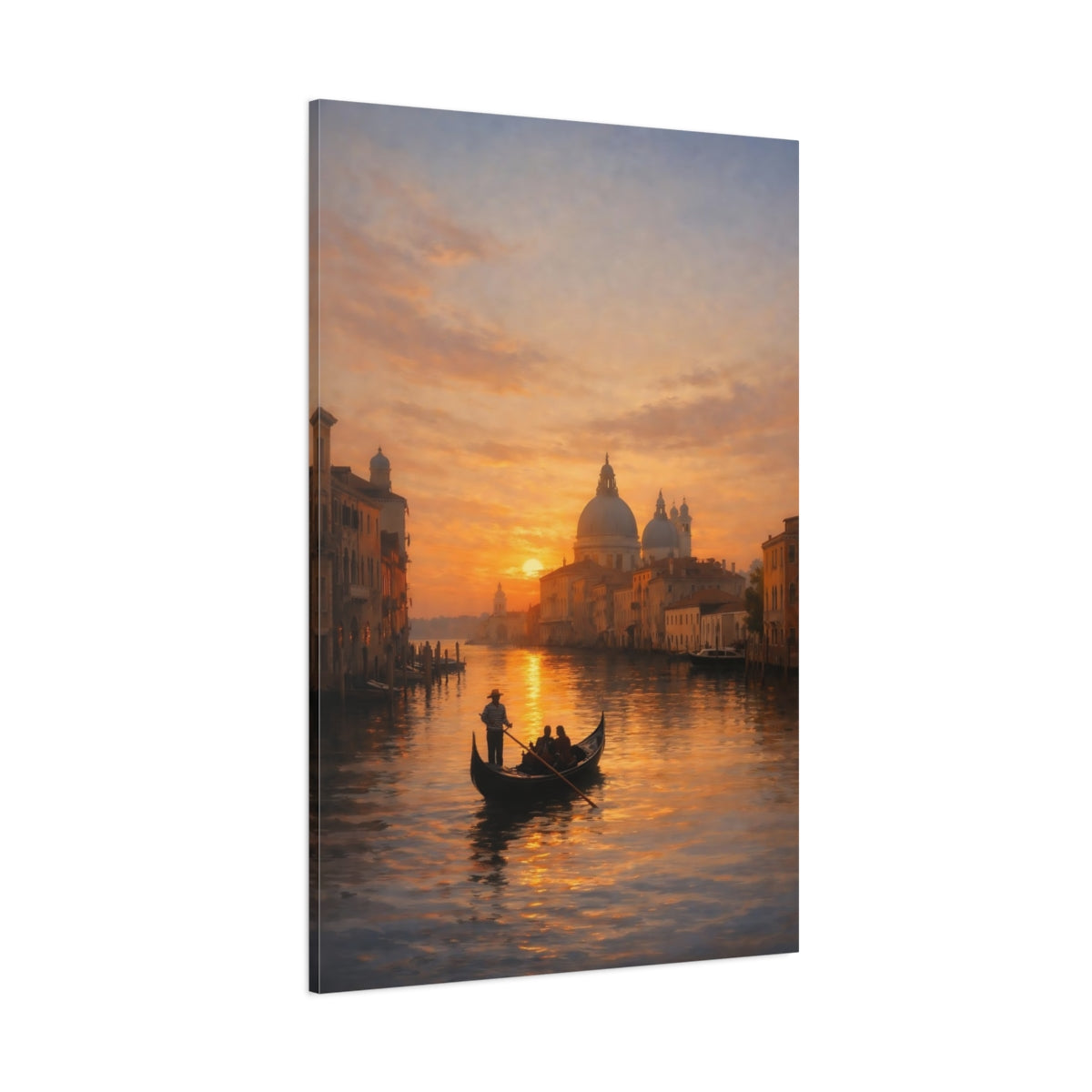 Main Mockup. Nature Venice Sunset Venice Sunset shown as stretched canvas wall art