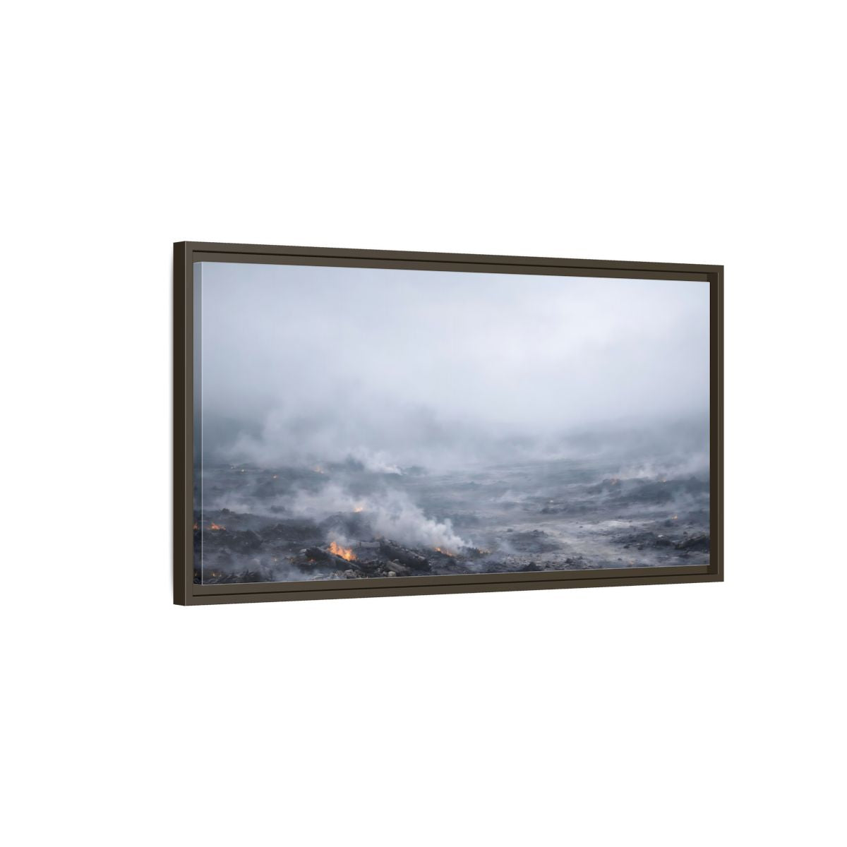 Main Mockup. Nature Volcanic Landscape Smoldering Landscape shown as stretched canvas wall art