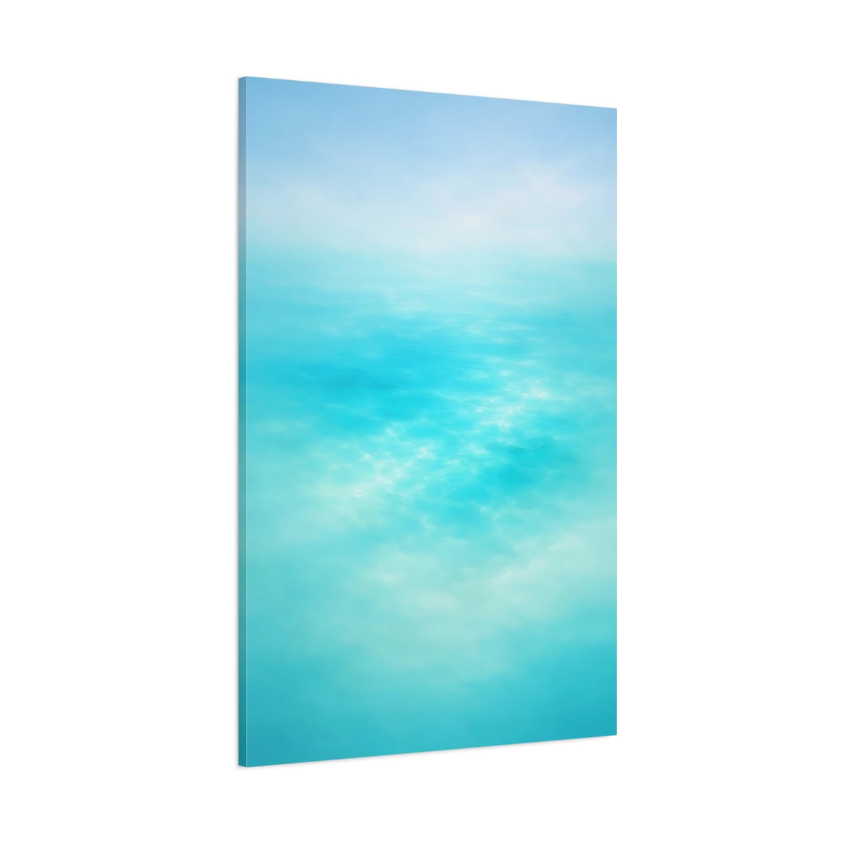 Nature Water Surface Aqua Blue Abstract shown as stretched canvas wall art
